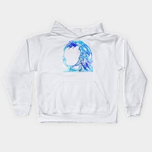 Bird Dancer In Blue Kids Hoodie